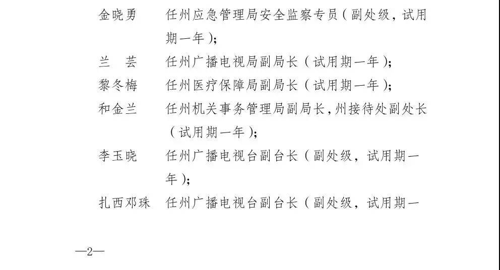 卡諾村最新人事任命