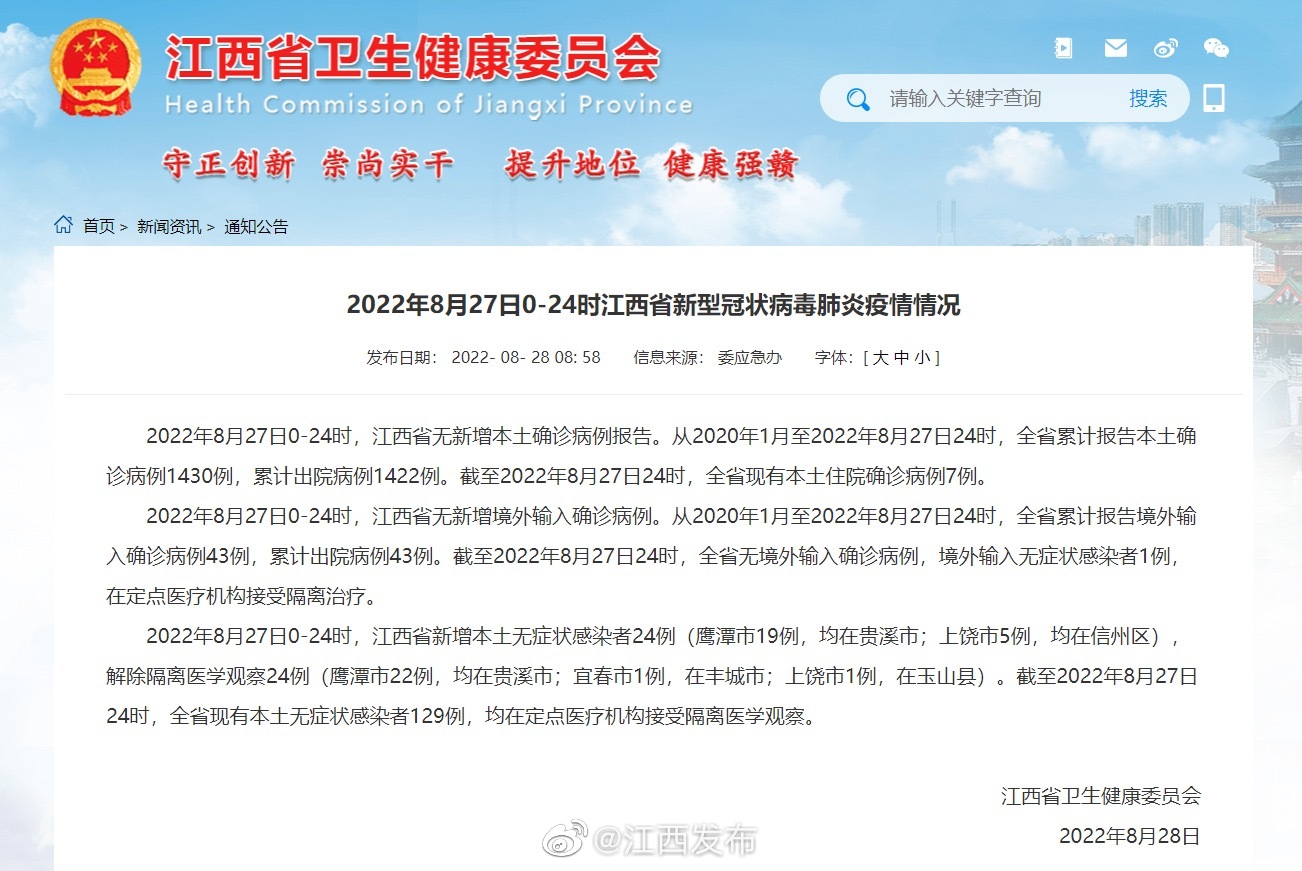 江西新冠疫情最新動(dòng)態(tài)更新