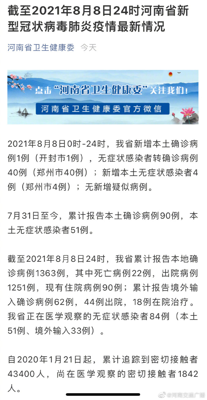 河南省新冠肺炎最新疫情概況概覽
